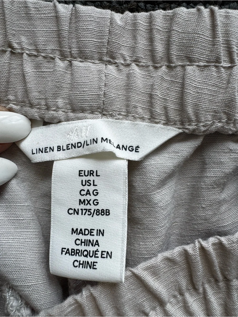 Women’s Beige Casual Linen-Blend Pants